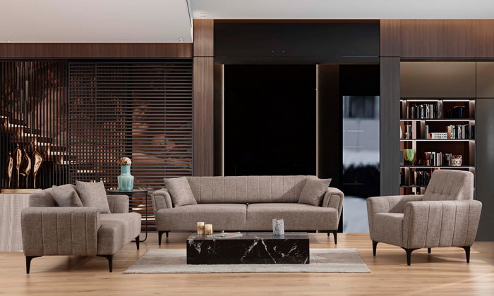 Atelier Del Sofa Hamlet - Sofá de 1 plaza Marrón claro Atelier Del Sofa Hamlet - Sofá de 1 plaza Marrón claro